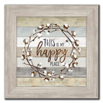 Wood Wreath II Wall Art - Light Brown/White - 12 X 12