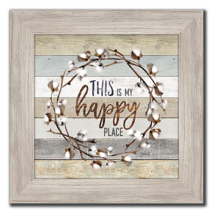 Wood Wreath II Wall Art - Light Brown/White - 12 X 12