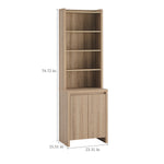 Malina Fluted Bookcase - Light Natural Oak