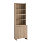 Malina Fluted Bookcase - Light Natural Oak