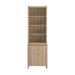 Malina Fluted Bookcase - Light Natural Oak