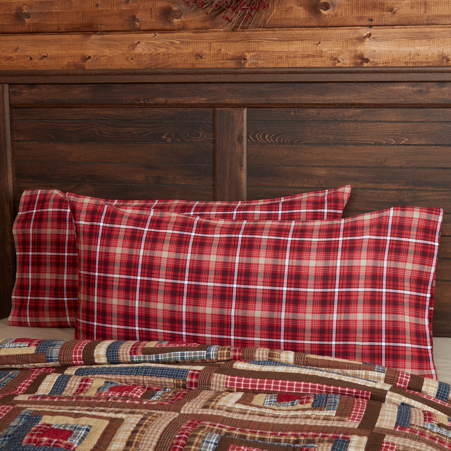 Payette King Pillow Case - Red - Set of 2