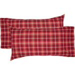 Payette King Pillow Case - Red - Set of 2