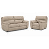Toscana Ens. Sofa et fauteuil en cuir - tan