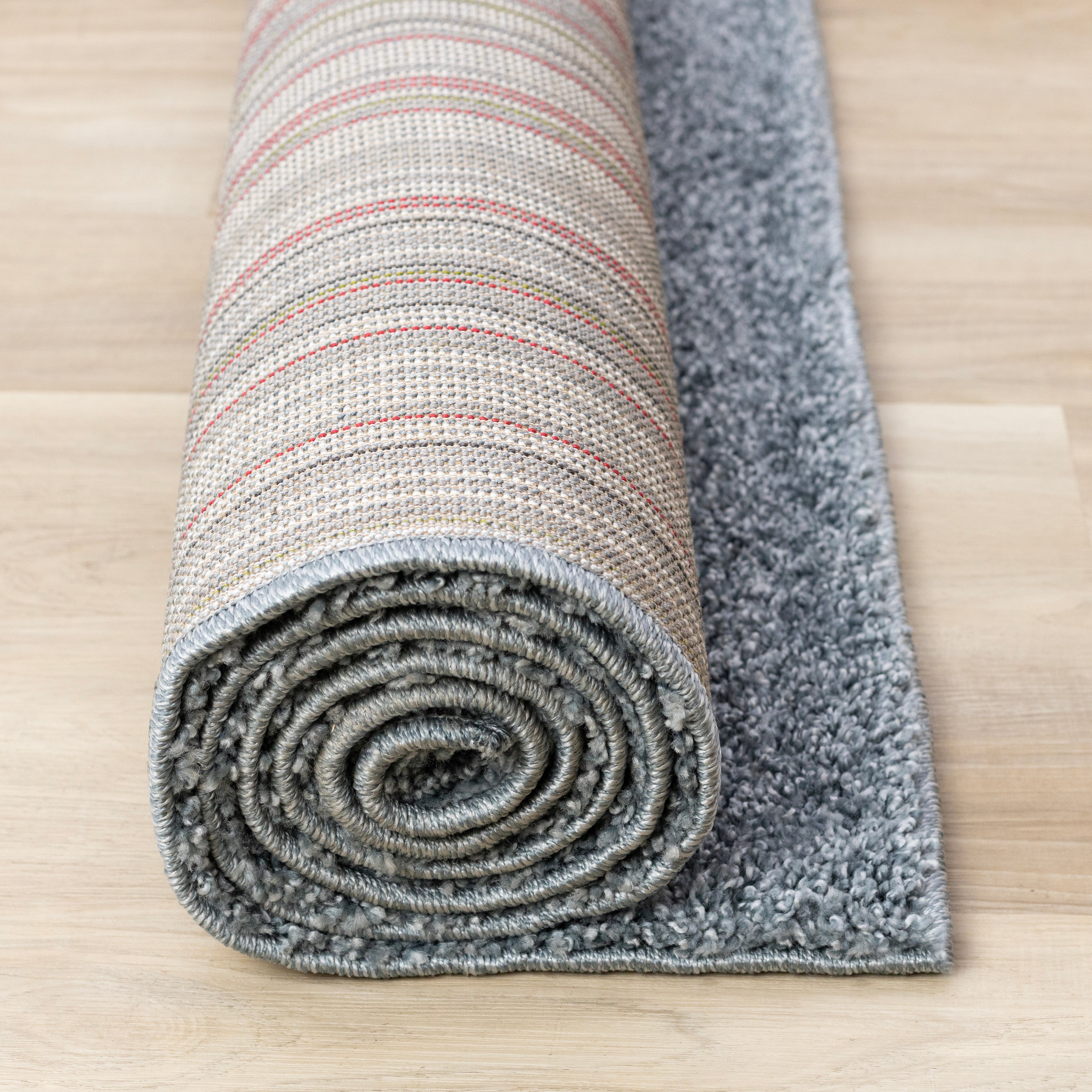 Brio 6'7" x 9'10" Shag Area Rug - Blue