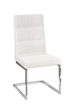 Cierra Dining Chair - White, Silver