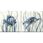 Finding our Friends Wall Art - Blue - 16 X 16 - Set of 2