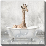 Bathtime Friends III Wall Art - Light Brown/White - 18 X 18