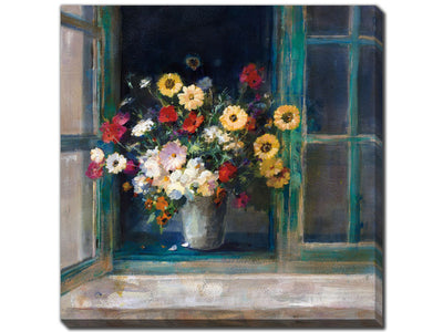 Blooming Vase Wall Art - Multi-Colour - 24 X 24