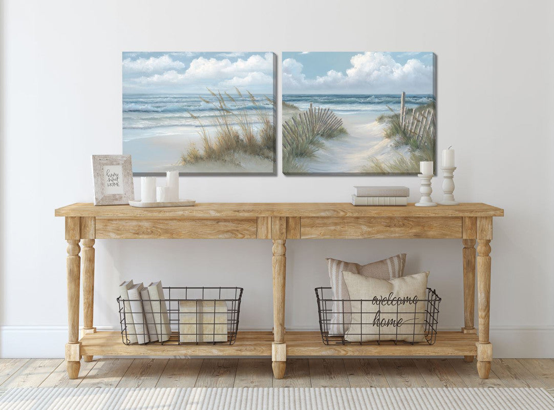 To the Shoreline Wall Art - Blue/White - 20 X 16