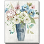 Garden Vase Wall Art - Blue/Green/White - 16 X 20