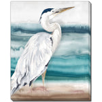 Shoreside Heron I Wall Art - White/Teal - 16 X 20