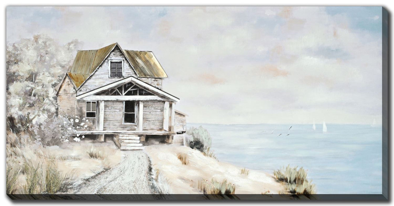 Home on the Shores Wall Art - Blue - 56 X 28