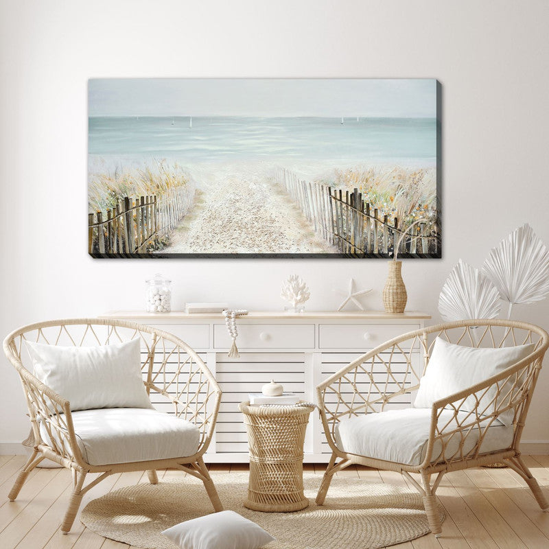 Beach Trail Wall Art - Blue - 56 X 28