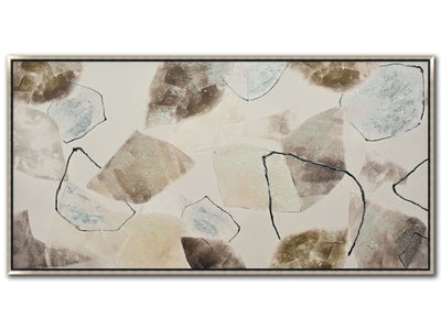 Beach Glass Wall Art - Light Brown - 57 X 29