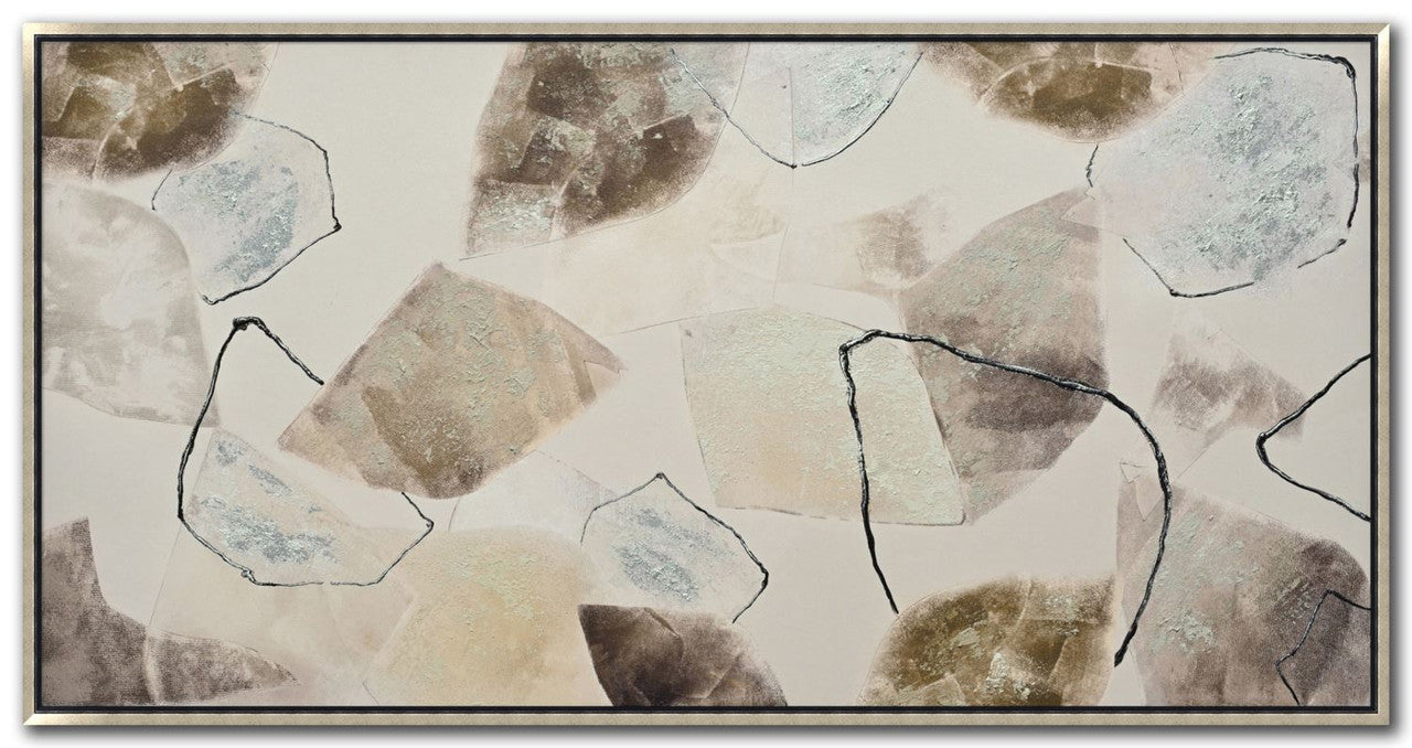 Beach Glass Wall Art - Light Brown - 57 X 29