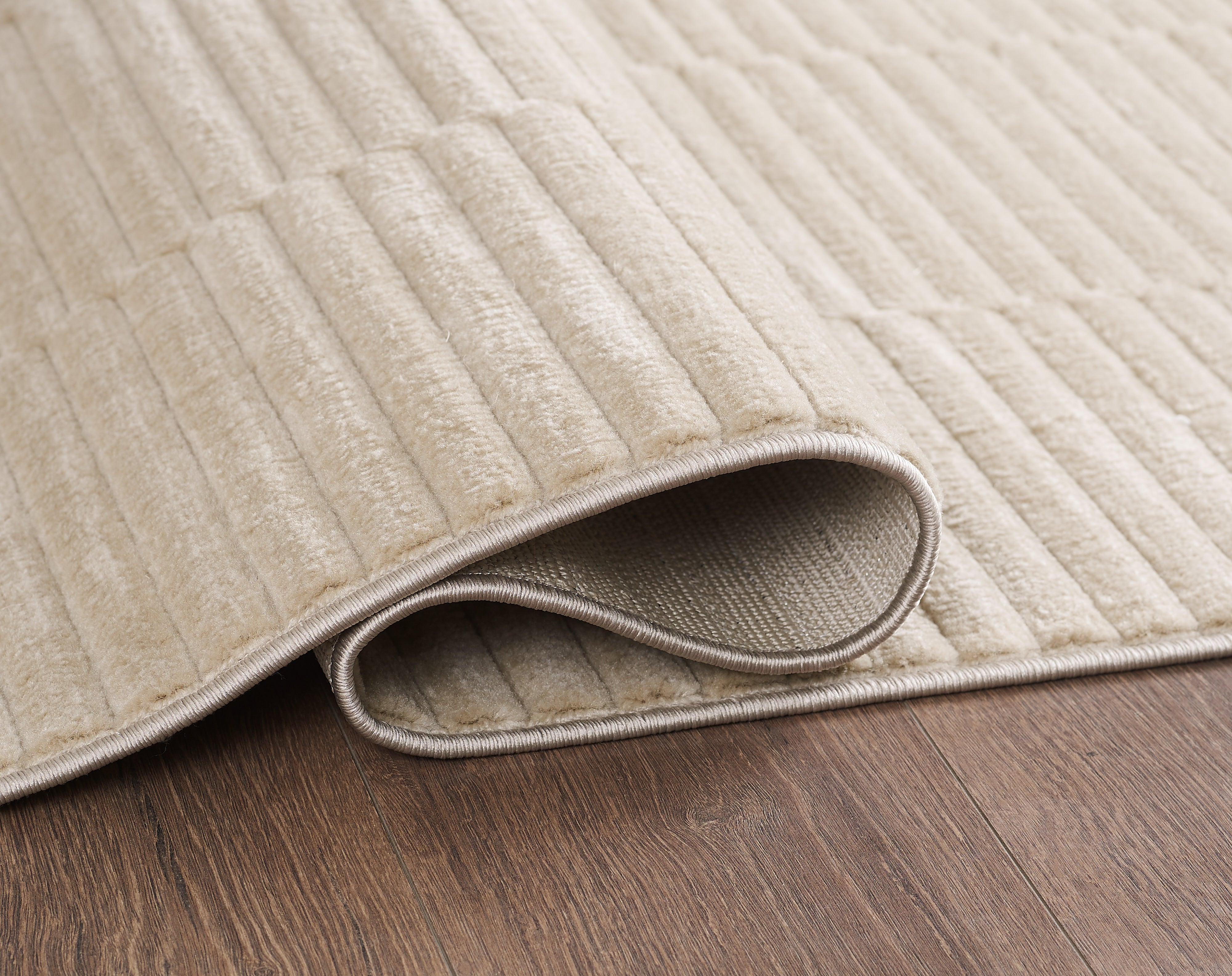 L2 Decor Cornelle Area Rug 8' x 11' with Underpad - Beige