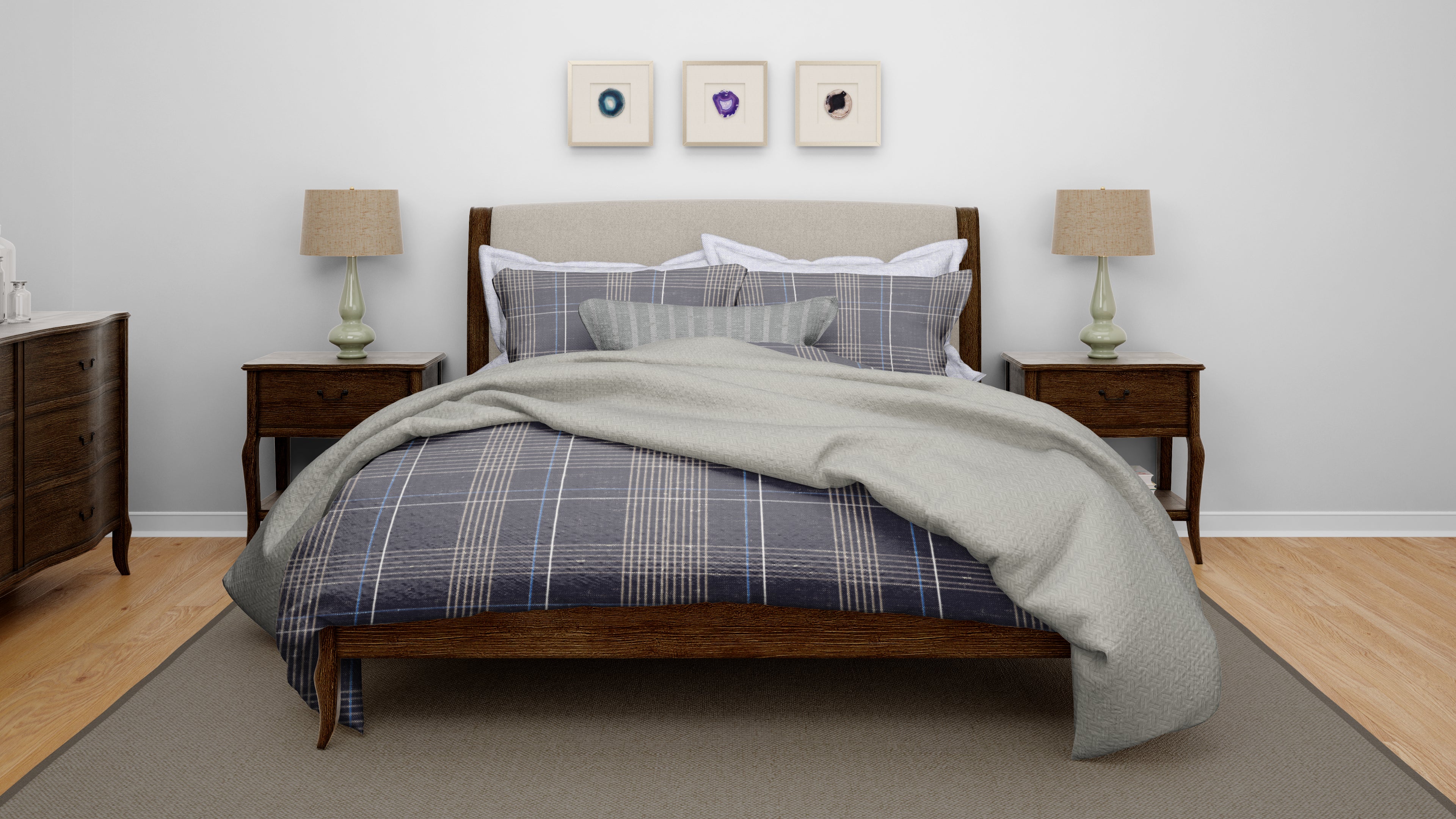 Cotton House Twin Textured Blanket - Grey