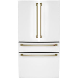GE Café Réfrigérateur 23,2 pi³ avec porte à deux battants de 36po avec pichet à remplissage automatique et double distribution blanc mat – CJE23DP4WW2