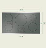 Café Stainless Steel 36" Built-In Touch Control Induction Cooktop - CHP90362TSS
