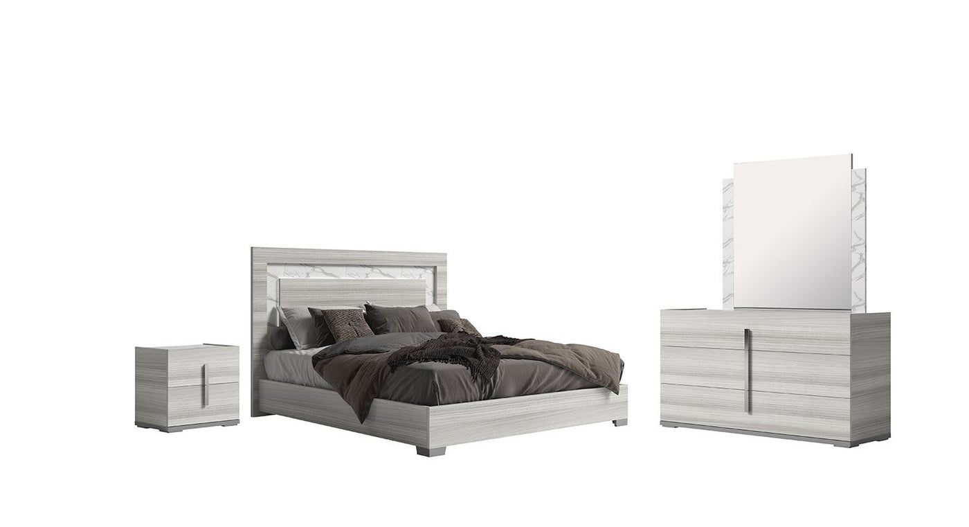 Carrara 6-Piece King Bed Package - Grey, White