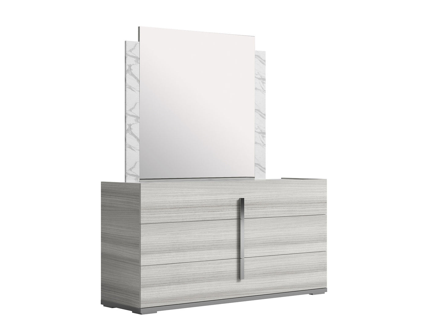 Carrara 3 Drawer Dresser - Grey, White