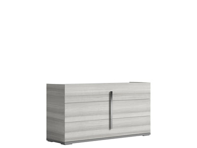 Carrara Bureau 3 tiroirs - gris, blanc