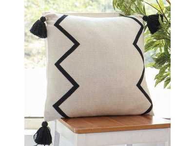 Aydin I 20" x 20" Decorative Cushion - Black/Natural