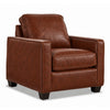 City Fauteuil en cuir – brun