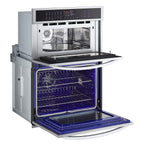 LG Smudge Resistant Stainless Steel Smart Combination Wall Oven with True Convection, InstaView®, Air Fry, Steam Sous Vide (6.4 Cu. Ft) - WCEP6427F