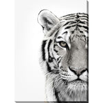Colourless Tiger Canvas Wall Art - 38 X 60