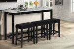 Kalee 4-Piece Counter Height Dining Set - Black