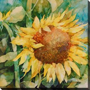 Sunflower I Wall Art - Yellow/Green - 38 X 38