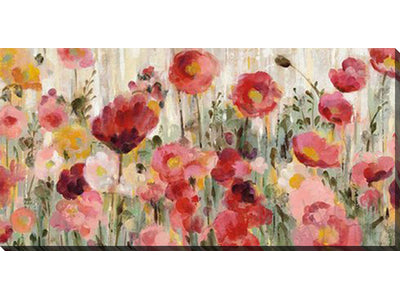 Flower Fiesta Canvas Wall Art - 20 X 40