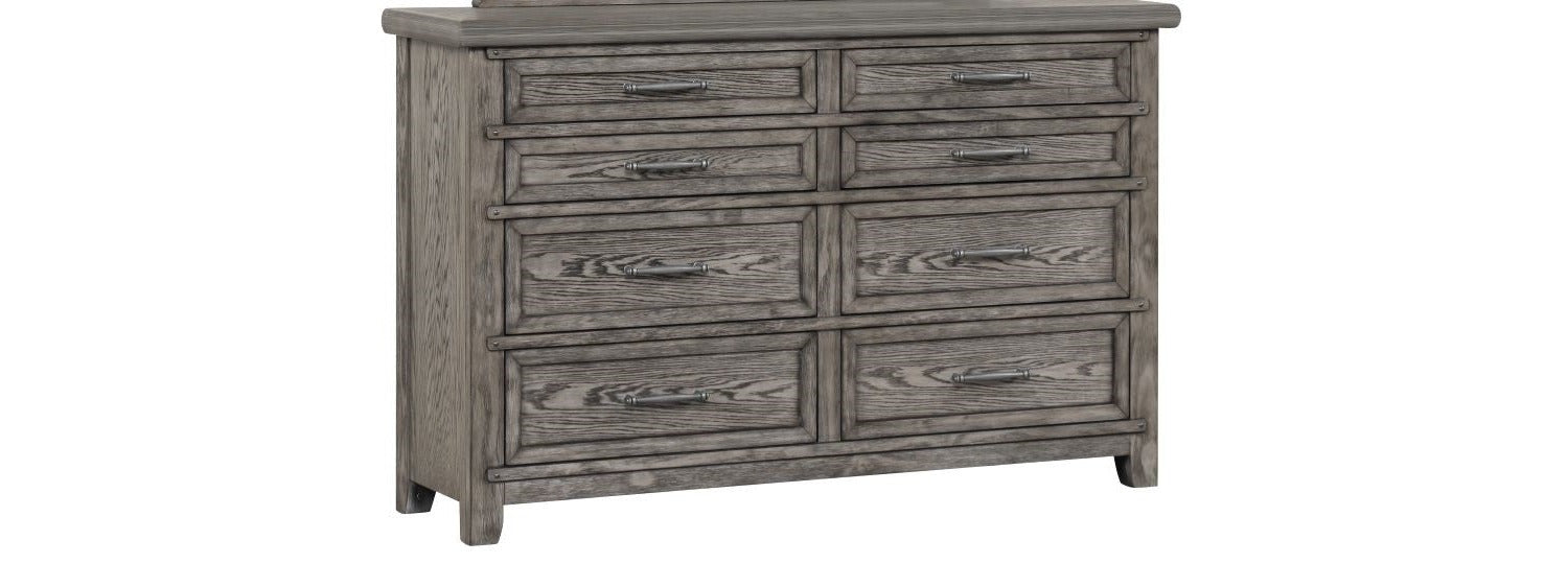 Dahlia 8-Drawer Dresser - Grey