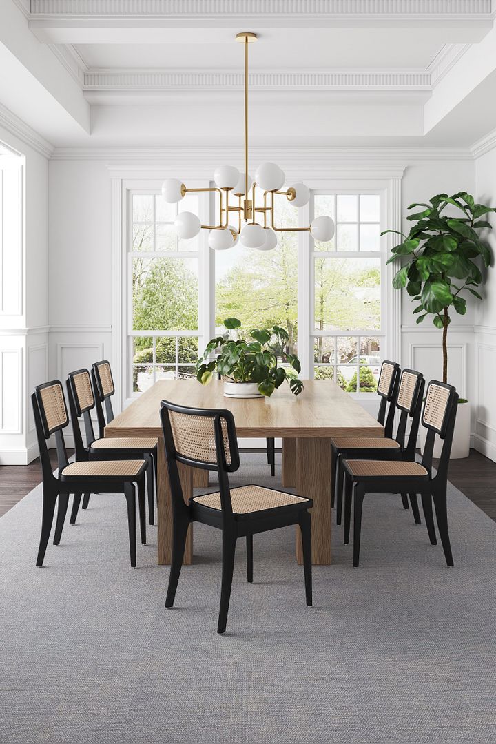 Stensby Dining Chair - Black/Natural Cane - Set of 2