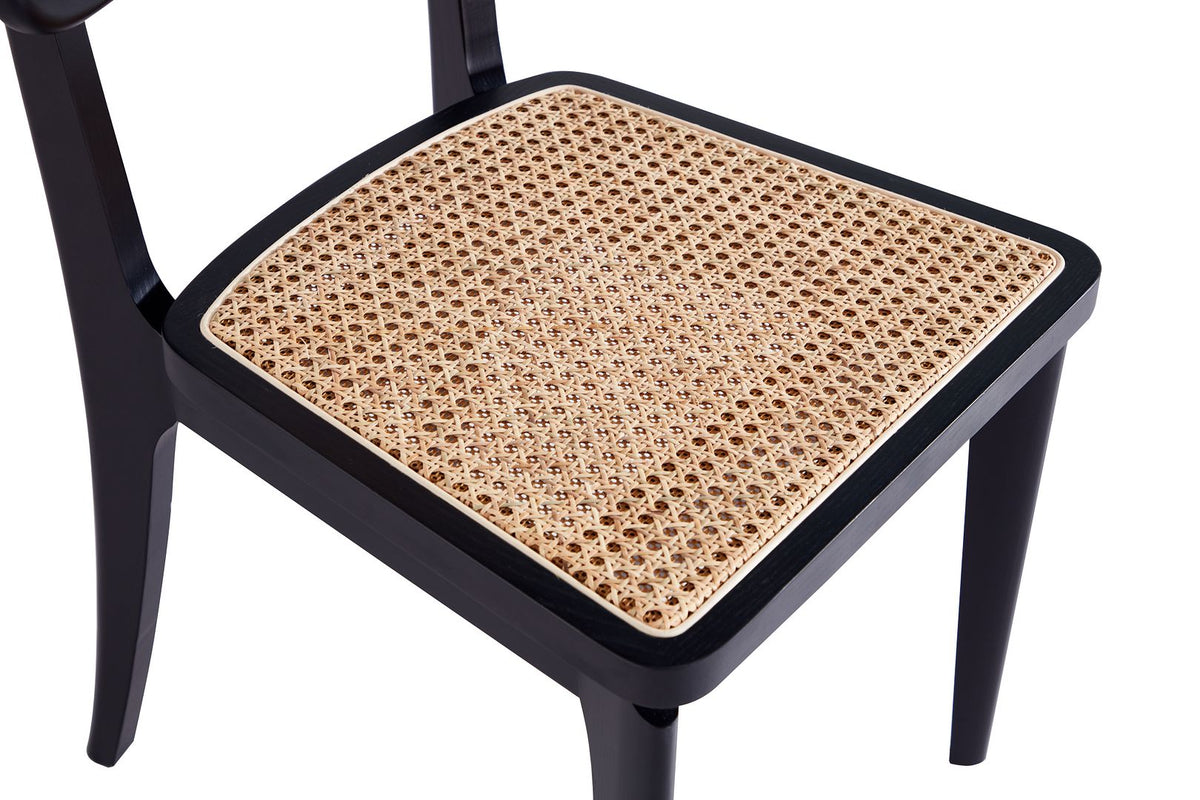 Stensby Dining Chair - Black/Natural Cane - Set of 2