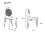 Koldby Round Dining Chair - Black/Natural Cane - Set of 2