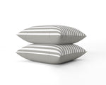 Cotton House 3-Piece Queen Duvet Cover Set - Pewter Stripes