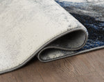 L2 Decor Diamond Area Rug 5' x 8' with Underpad - Blue