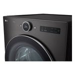 LG Black Steel Front Load Washer with AI DD™ 2.0 and LCD Knob (5.8 cu. ft) & Ultra Large Capacity Smart Front Load Dryer with Built-In Intelligence & TurboSteam® (7.4 cu. ft) - WM6700HBA/DLEX6700B