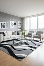 L2 Decor Diamond Area Rug 7' x 10' - Grey