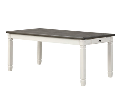Vespera Table de salle à manger - gris brun, blanc