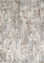 L2 Decor Emojy Area Rug 8' x 11' with Underpad - Dark Grey, Cream