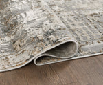 L2 Decor Emojy Area Rug 8' x 11' with Underpad - Dark Grey, Cream