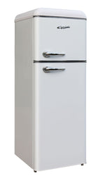 Epic 21.5" 7.5 Cu. Ft. White Retro Top-Freezer Refrigerator - ERR82W-1