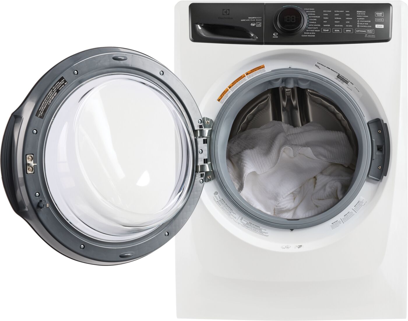 Electrolux Matte White Front Load Perfect Steam™ Washer with LuxCare® Plus Wash and SmartBoost® (5.2 Cu. Ft.) - ELFW7738MW