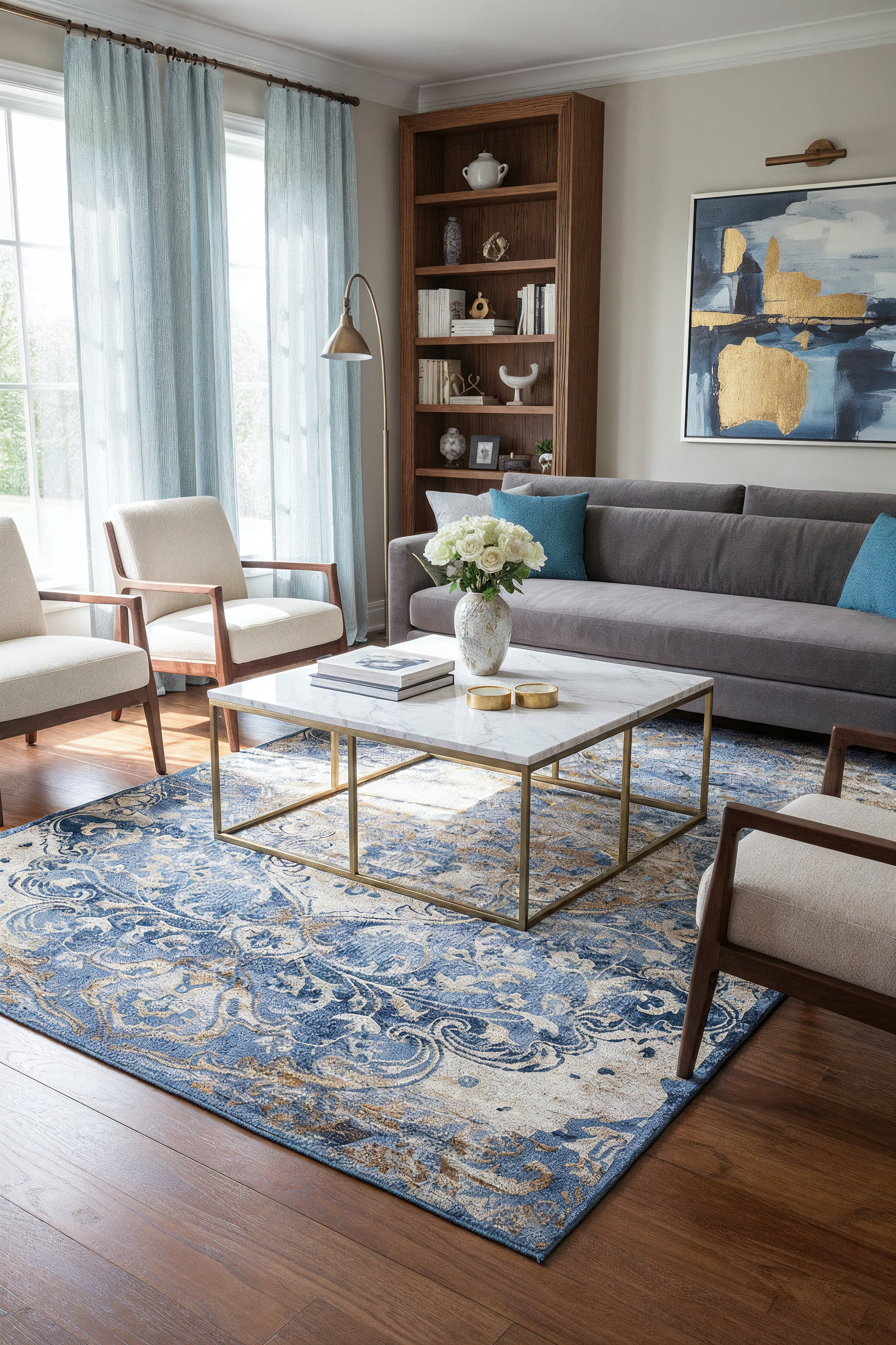 L2 Decor Emojy Area Rug 8' x 11' - Blue