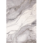 Frosted Cloud 6'7" x 9'6" Marble Design Area Rug - Grey, White