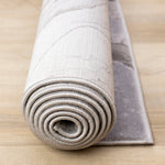 Frosted Cloud 5'3" x 7'7" Marble Design Area Rug - Grey, White